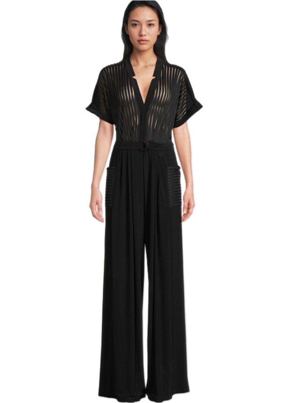 Norma Kamali Black Jumpsuit with a Belt. Small. NWT.